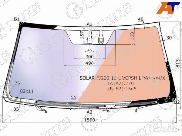 Стекло лобовое lexus LX570