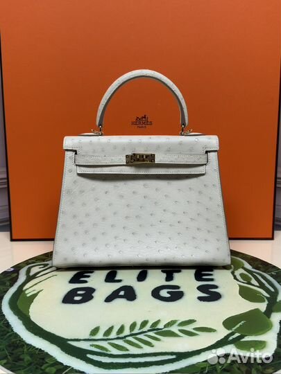 Сумка Hermes Ostrich Hermès Kelly Sellier 25