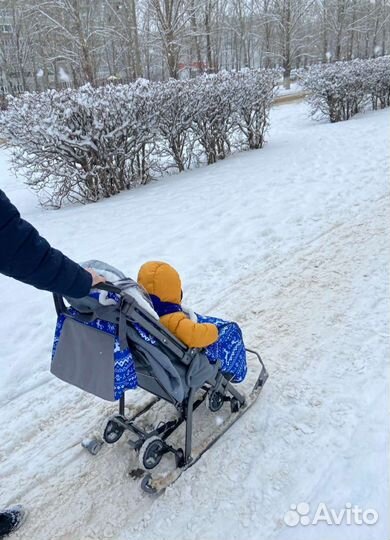 Детские санки коляска ника