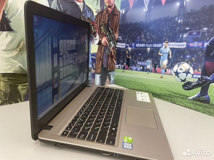 Игровой Ноутбук Asus 2 видеокарты/i3-7020/Full HD