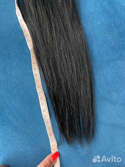 Волосы б/у 60 см черные