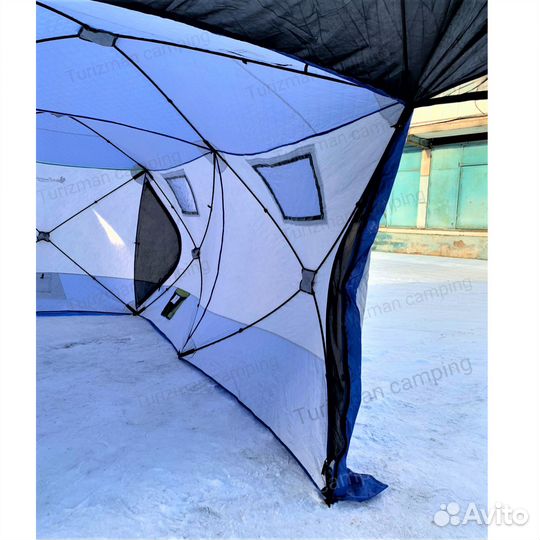 Зимняя палатка большая мобильная баня
