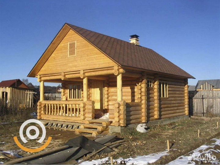 Сруб бани 6х4 ручной рубки