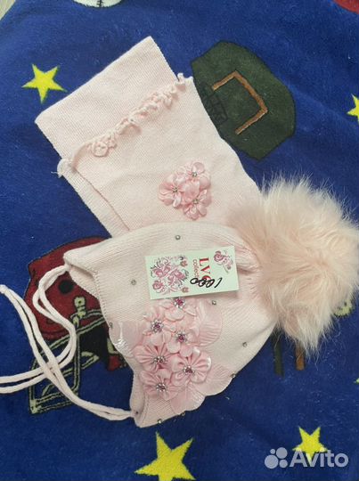 Комплект шапка, шарф