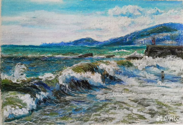 Картина масляной пастелью 