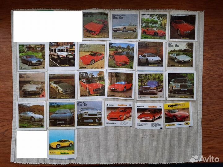 Вкладыши и обертки от жвачек