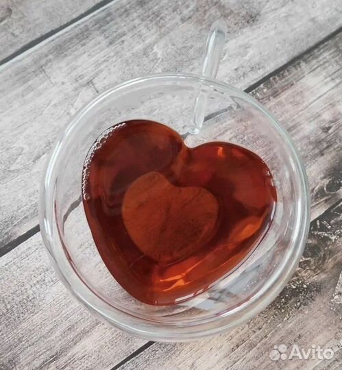 Кружка сердце с двойным дном