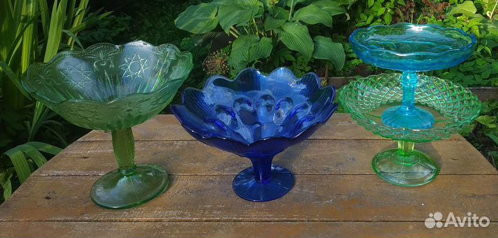 Ваза на ножке тортовница конфетница СССР