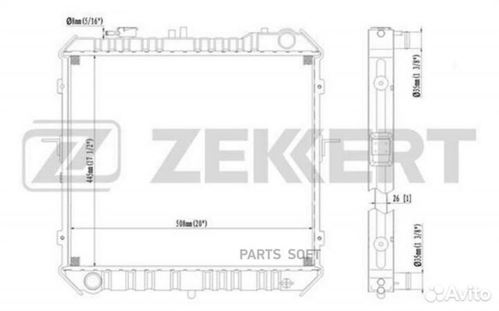 Радиатор охлаждения Киа Спортаж 97- МКПП