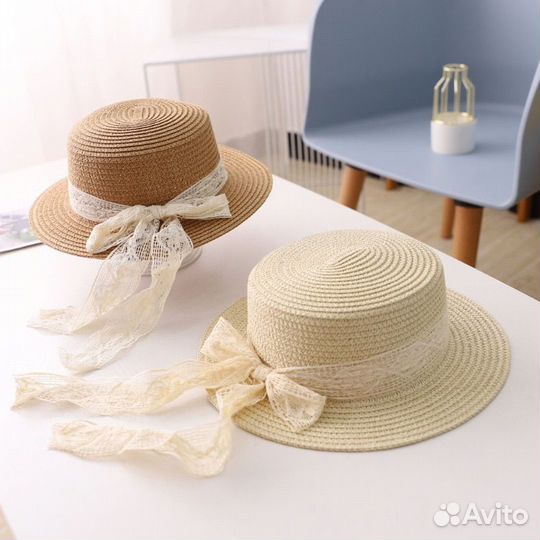 Соломенная шляпа детская на пляж