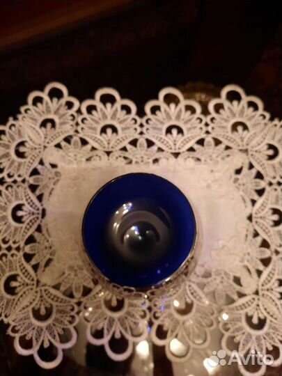 Ваза на ножке,богемия