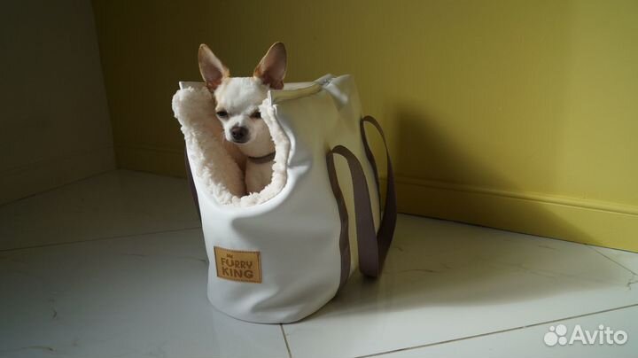 Сумка переноска для собак из эко кожи