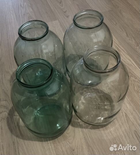 Банки стеклянные 3 л., 4 шт. (бесплатно)