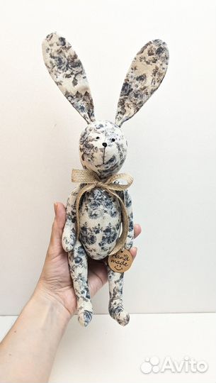 Льняной Зайка ручной работы