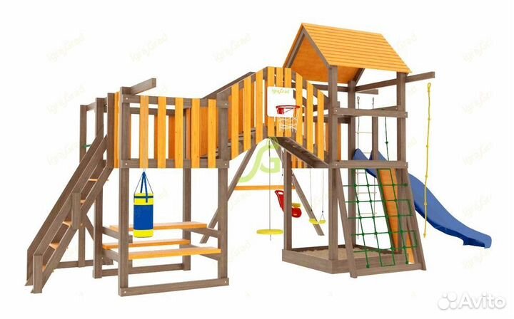 Игровая площадка для дачи Панда Фани Мостик