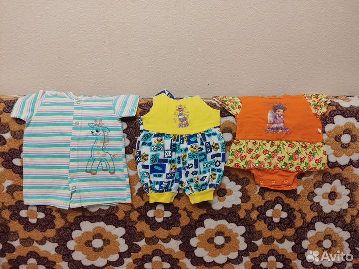 Детская одежда 0-3 мес (боди-песочники)