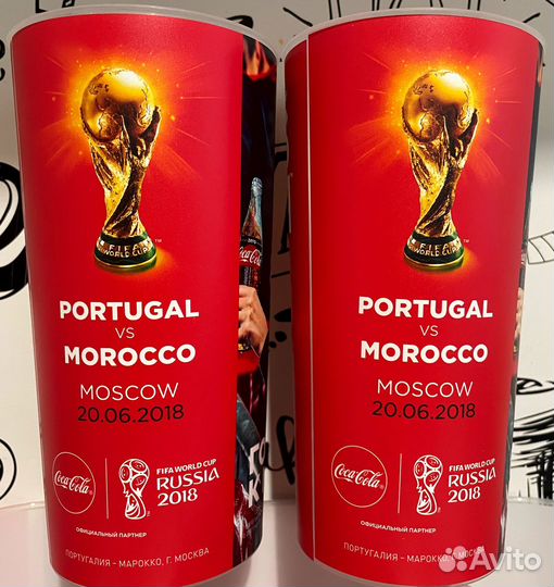 Комплект 5 матчевых стаканов Кока-кола