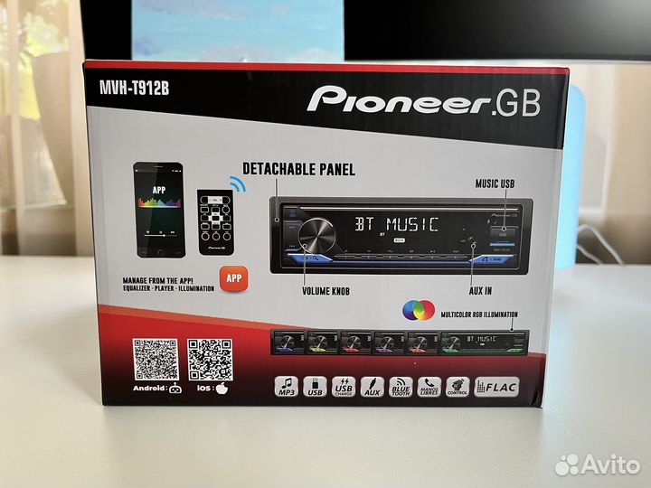 Магнитола Pioneer MVH-T912B (1din)