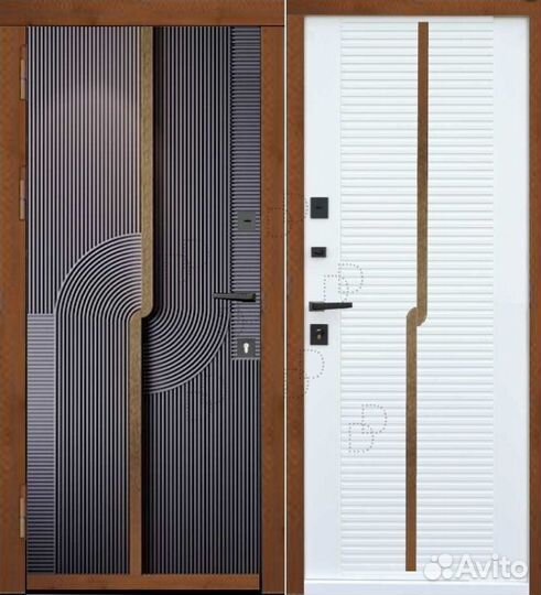 Дизайнерская входная дверь для квартиры DD-059