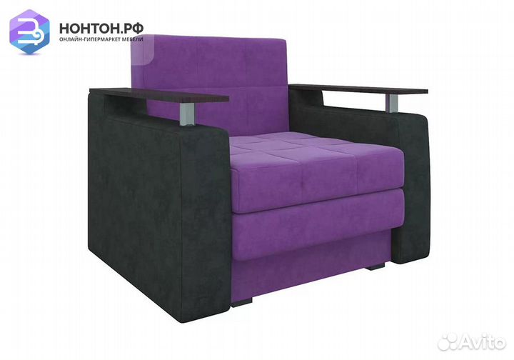 Кресло выкатное Мираж микровельвет фиолетовый / че