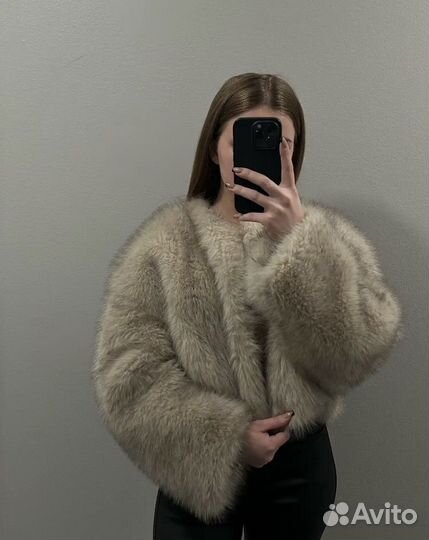 Шуба эко мех zara mango