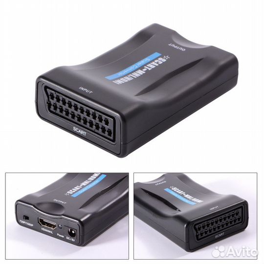 Переходник-конвертер scart-hdmi H69