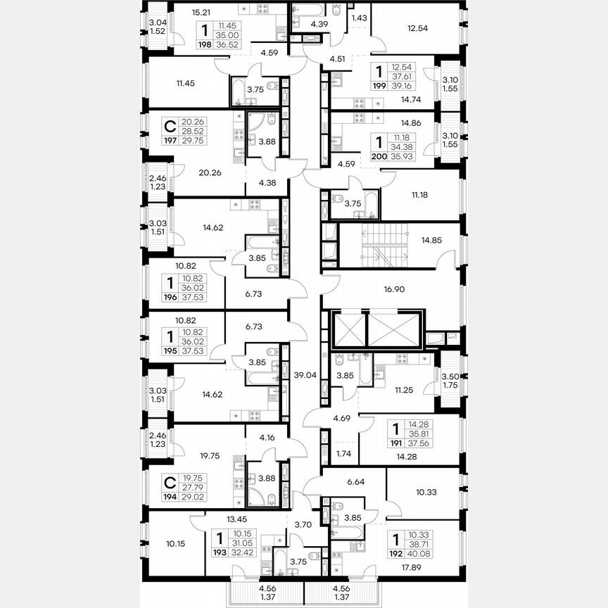 1-к. квартира, 35,9 м², 7/15 эт.