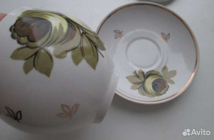 Сахарница+блюдце.фарфор Полтава, СССР
