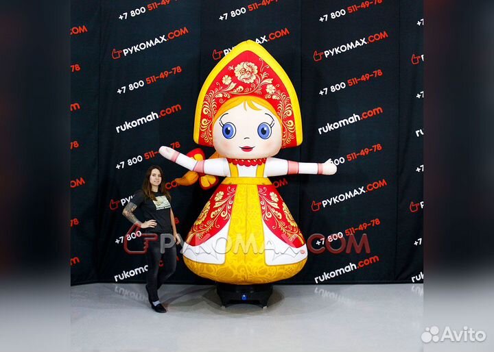 Оформление Масленицы надувными декорациями