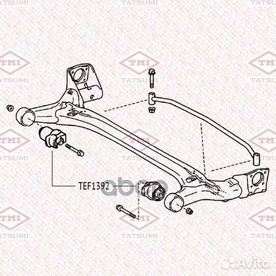 Сайлентблок задней балки toyota