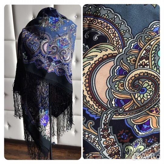 Павлопасадский платок, шерсть, новый