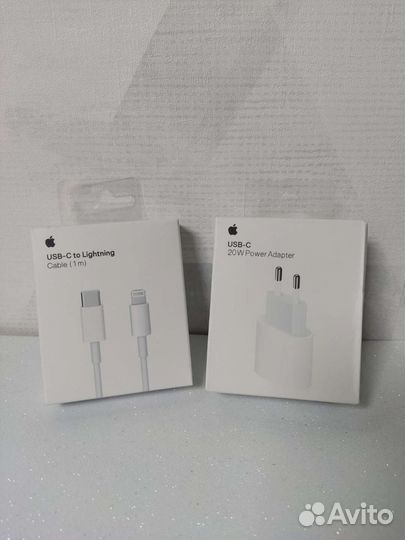 Apple адаптер 20w + кабель