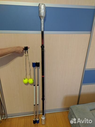 Пои и дабл стафф; огненный стафф для фаер шоу