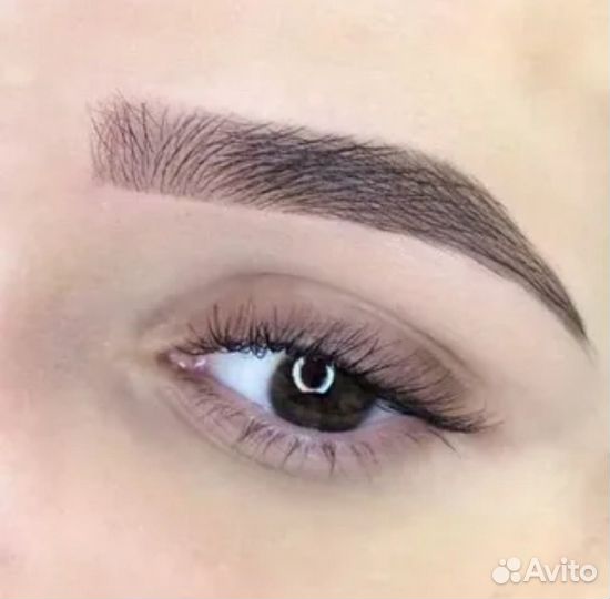 Модель на перманентный макияж бровей(напыление)