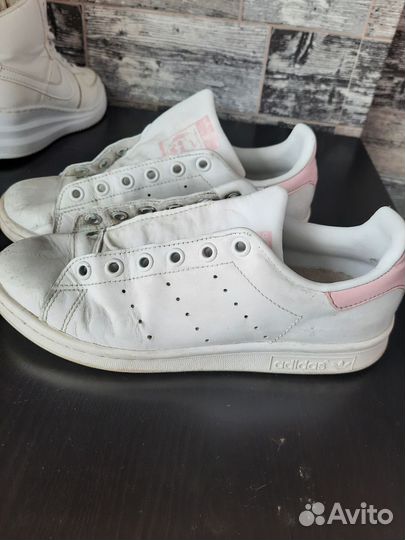 Кроссовки Adidas stan smith, оригин,кожа,35,5 белы