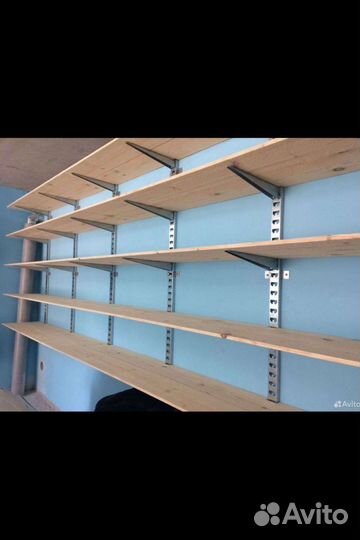 Стелажи для гаража, полки консоли