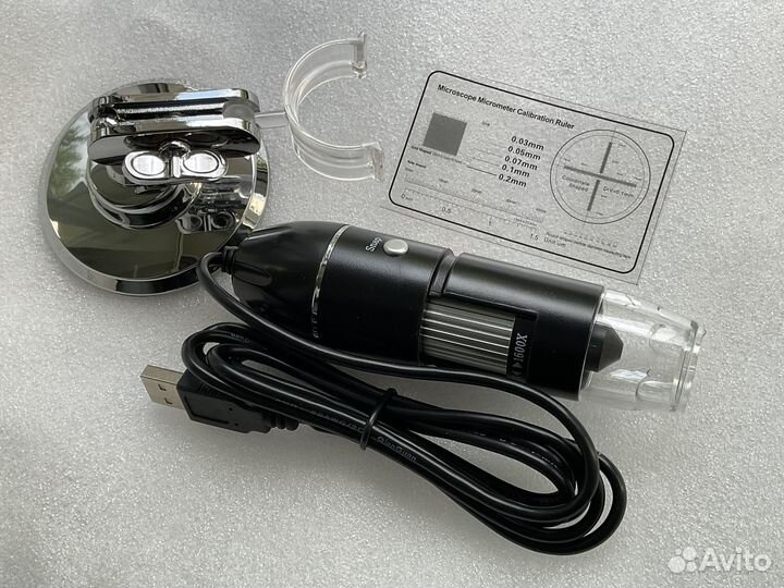 Микроскоп цифровой с подсветкой, увеличение 1600Х