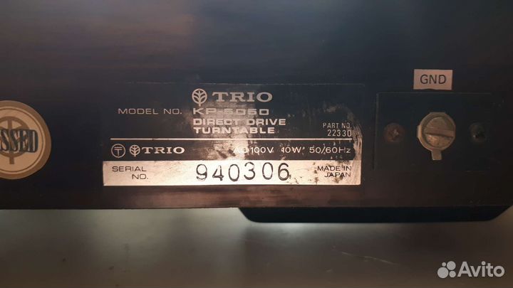Проигрыватель винила Trio KP 5050 Japan