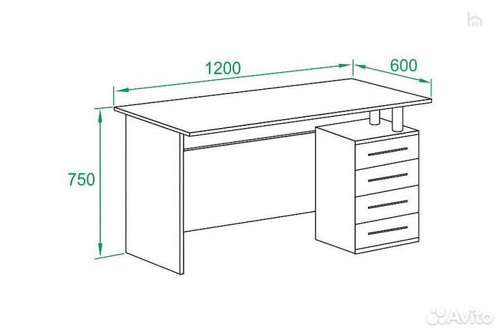 Стол компьютерный кст-106.1