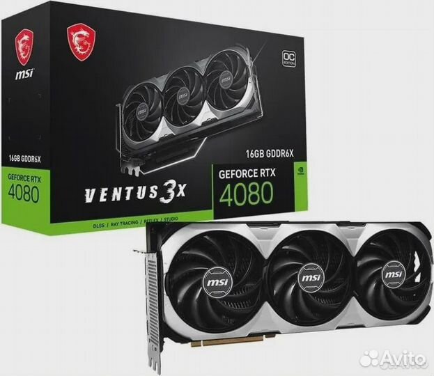 Видеокарта RTX 4080 16Gb MSI ventus 3X рст