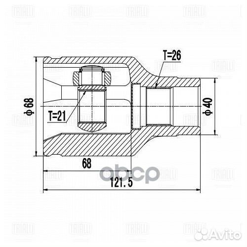Шрус suzuki liana (02) 1.6i (внутр. прав.) ком