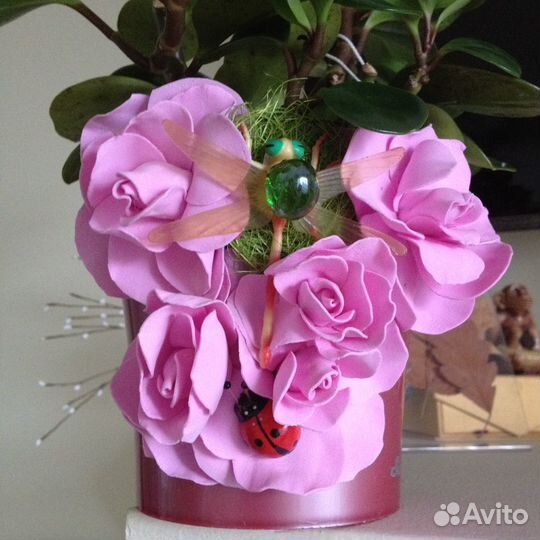 Для рукоделия цветы из фоамирана.Размер7-10см