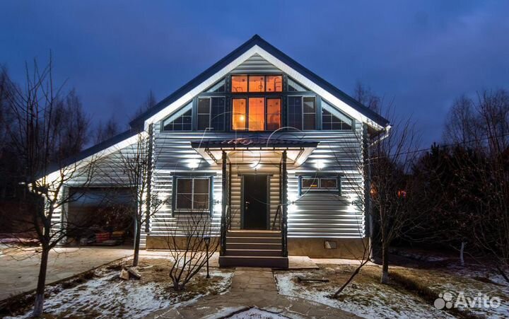 Контурное освещение дома