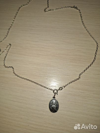 Цепочка с кулоном серебро