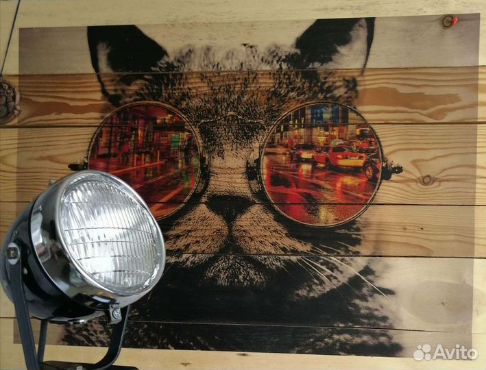 Торшер на штативе-триноге лофт