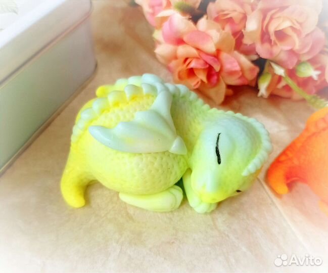 Мыло ручной работы дракончик, мишка, единорожка