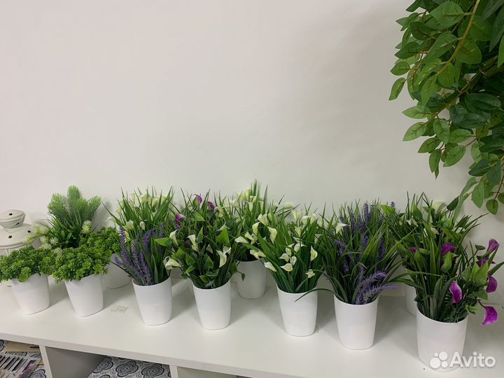 Искусственная зелень искусственная трава в горшке