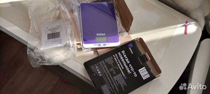 Кухонные весы Kitfort кт-803-6, фиолетовые