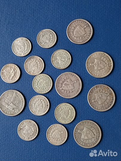 Серебряные монеты Кубы, 1948, 1949, 1952 годы