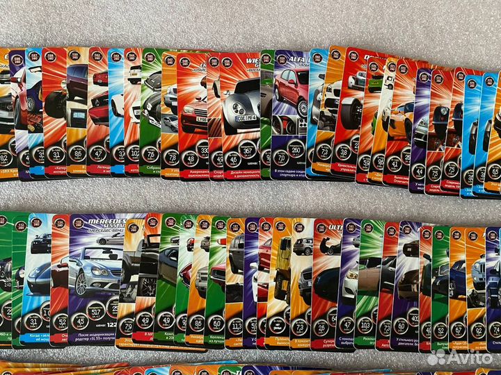 Карточки супергонки разных серий